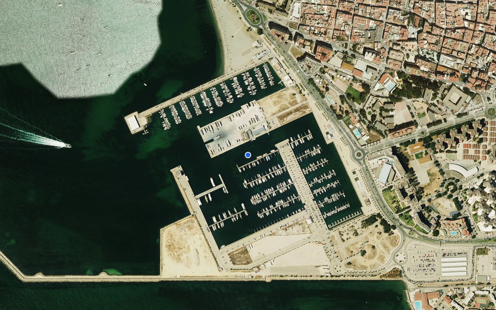 Satellite and nautical chart view of Alcaidesa Marina