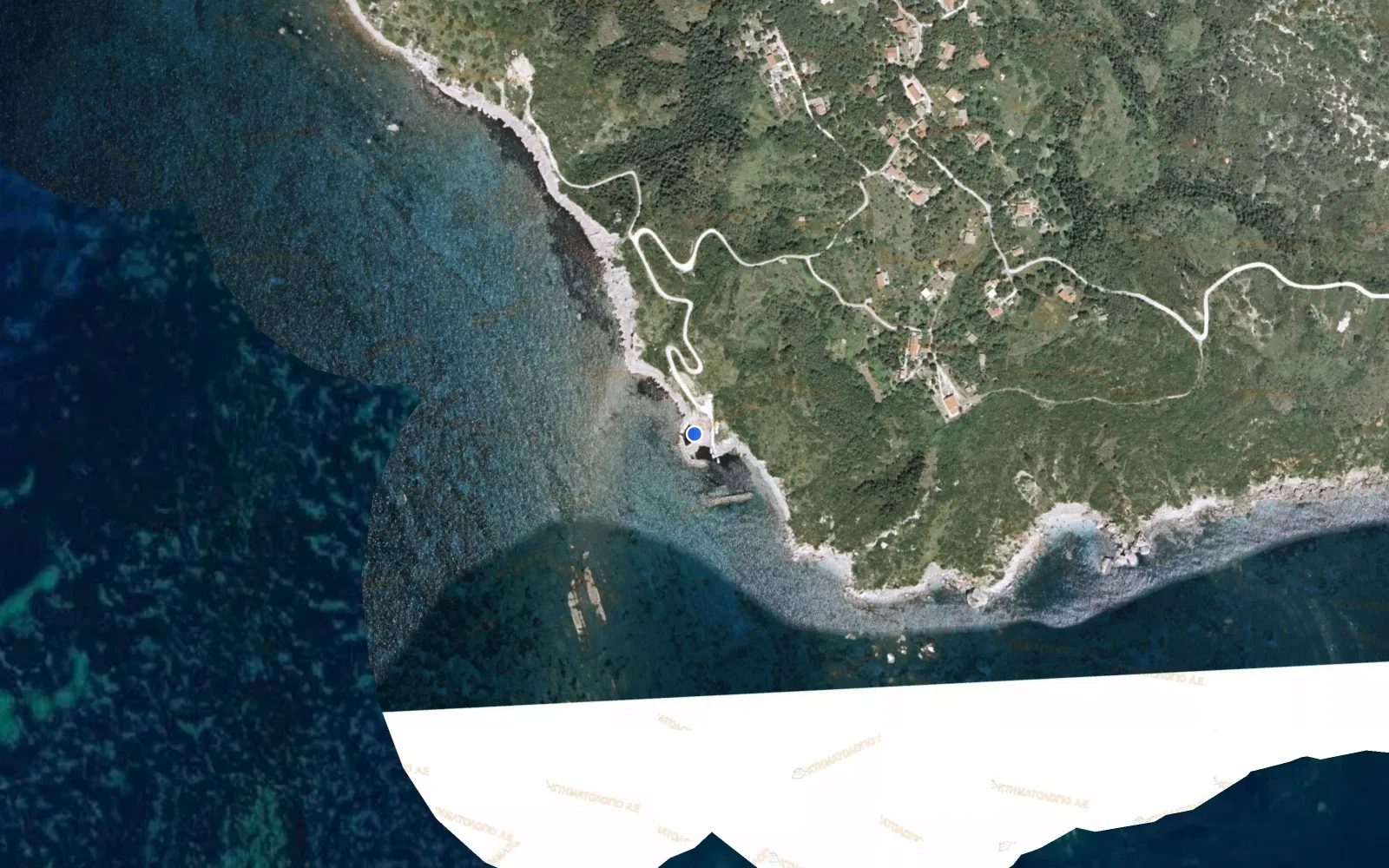 Satellite and nautical chart view of Apidies