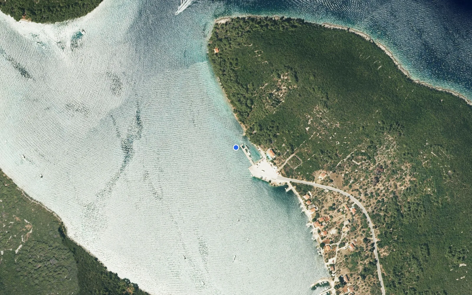 Satellite and nautical chart view of Brbinj