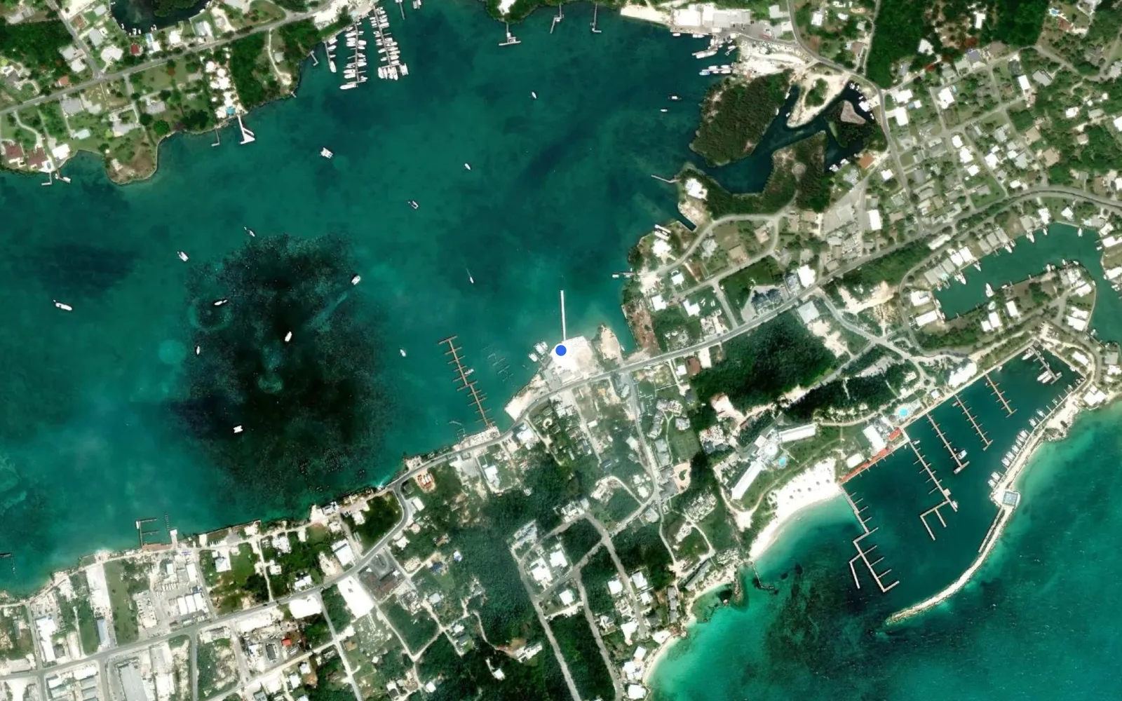 Satellite and nautical chart view of Conch Inn Marina