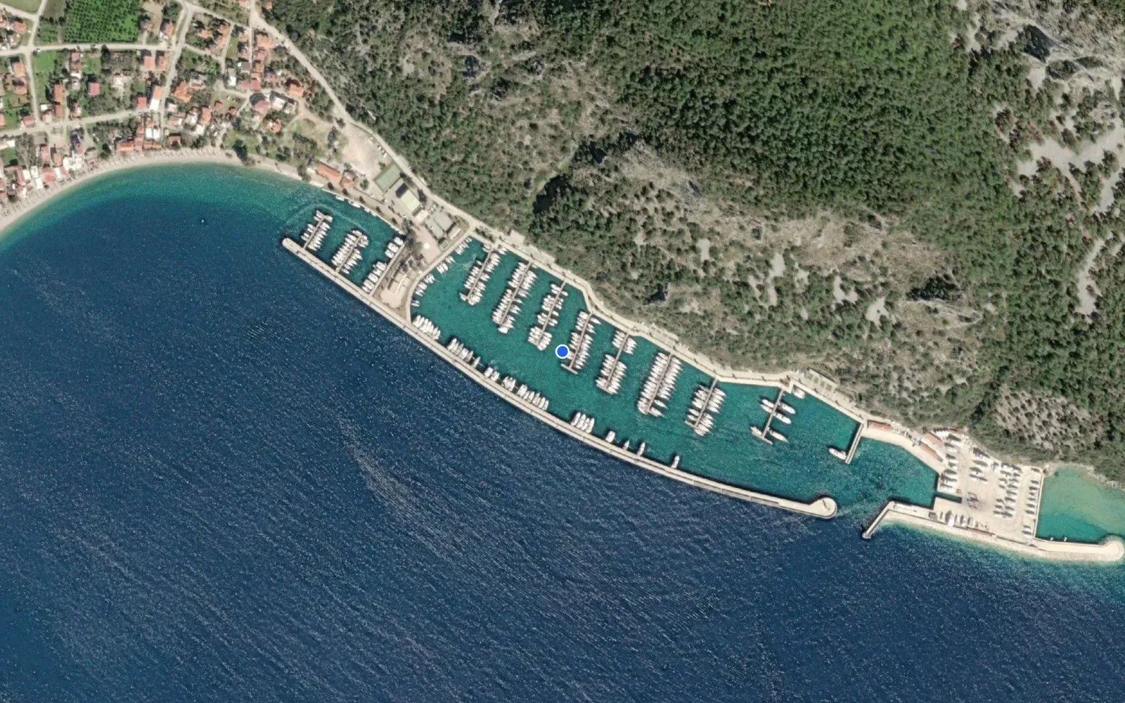 Satellite and nautical chart view of Gokova Oren Marina