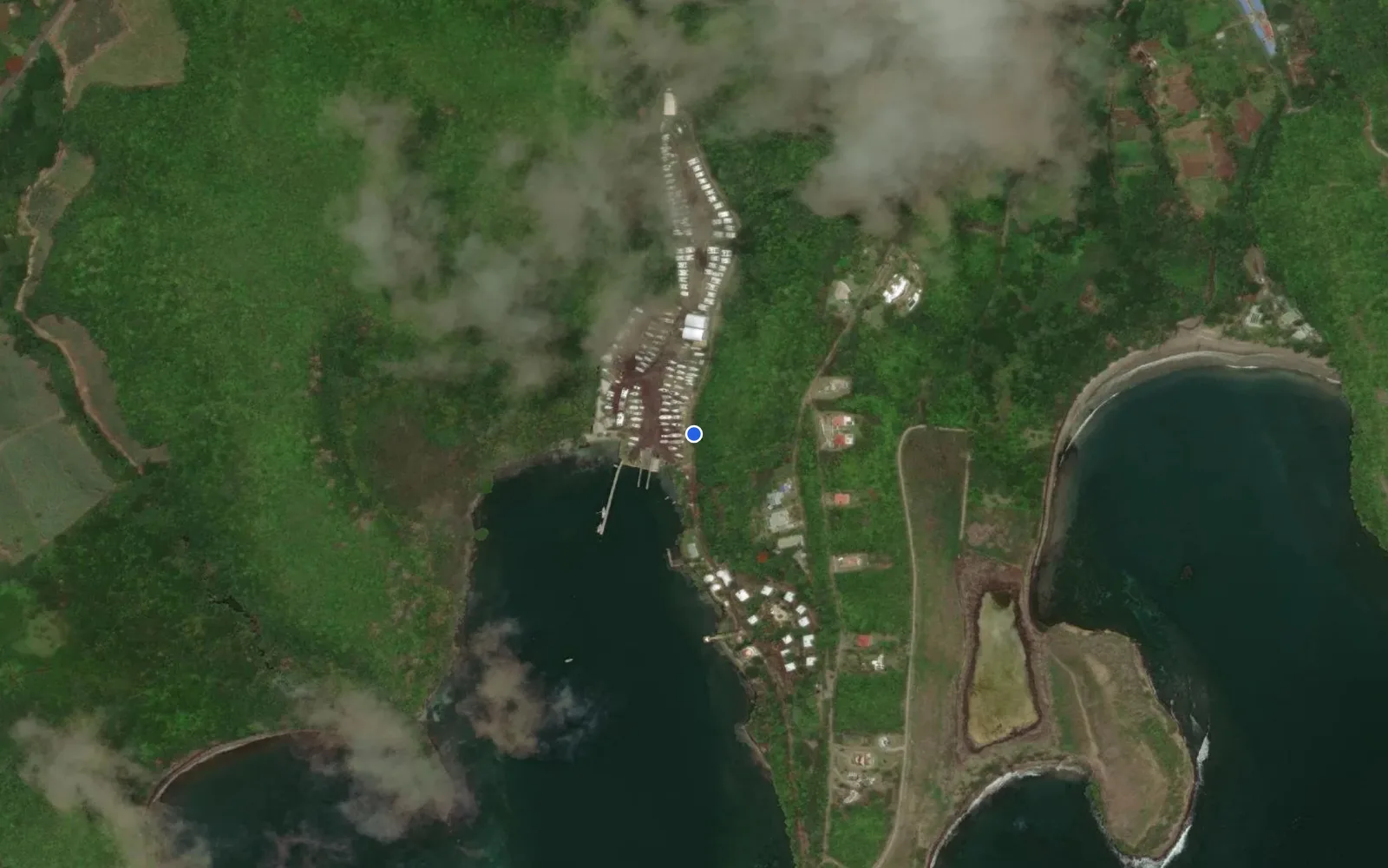 Satellite and nautical chart view of Grenada Marine