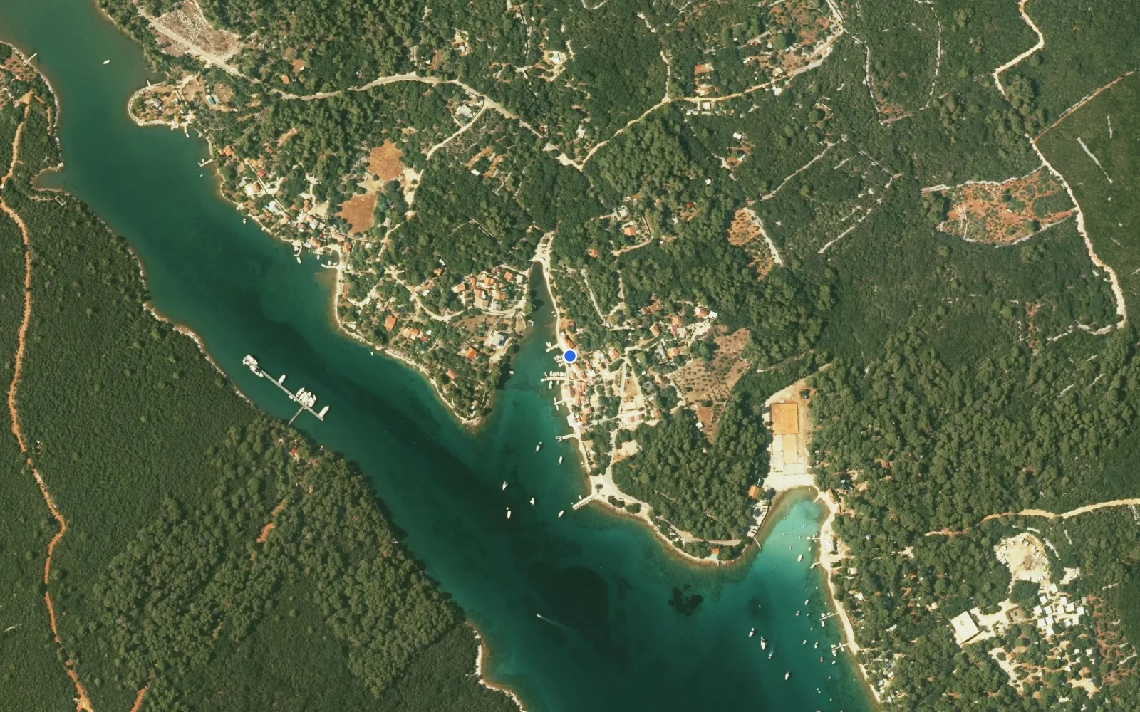 Satellite and nautical chart view of Pogona Marina
