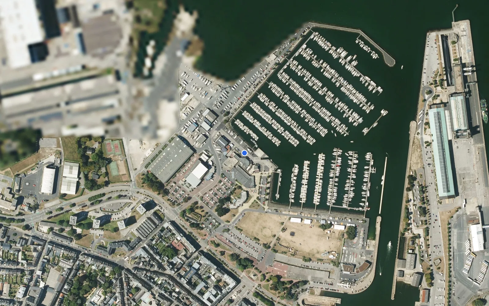 Satellite and nautical chart view of Port Chantereyne