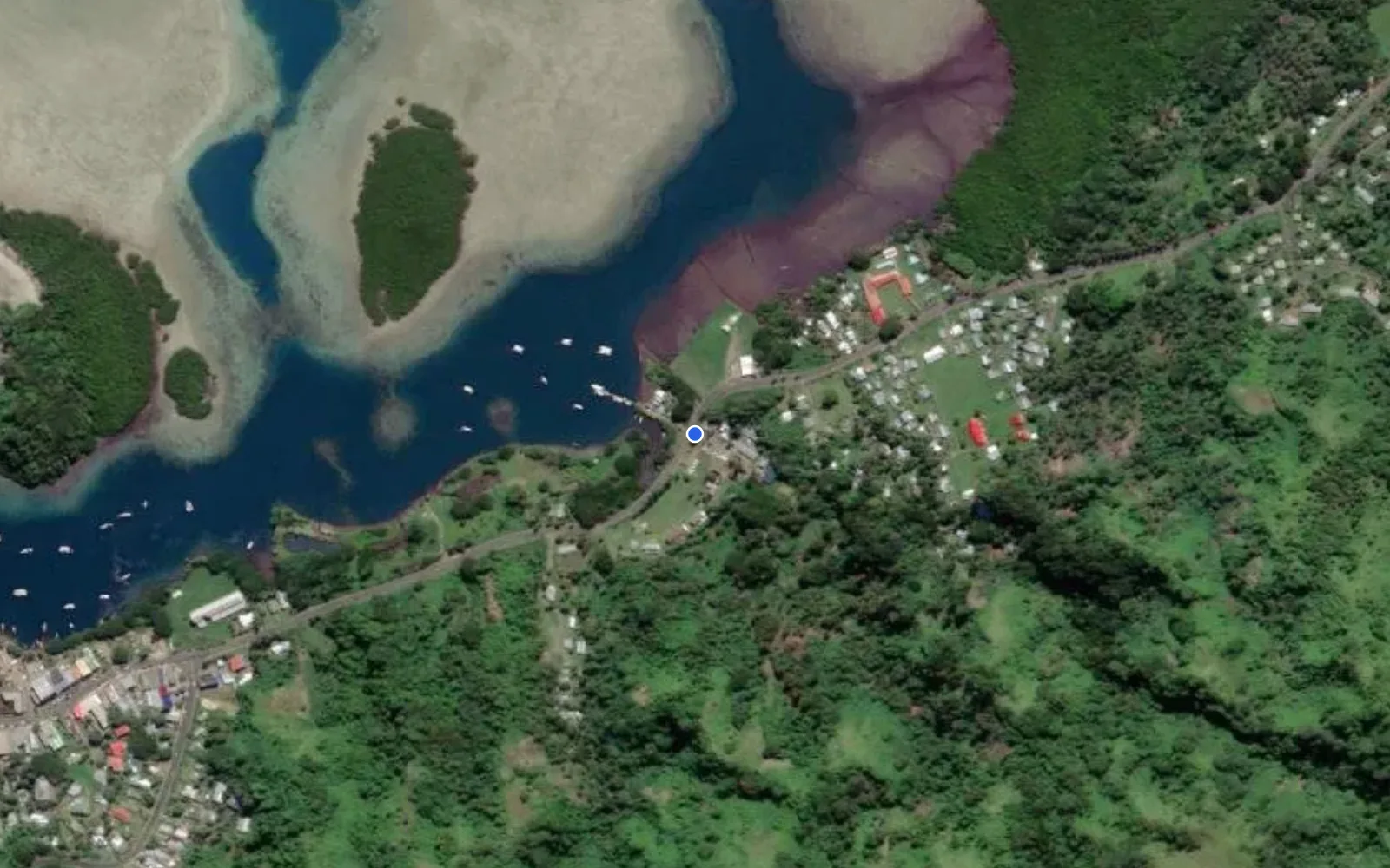 Satellite and nautical chart view of Savusavu Marina