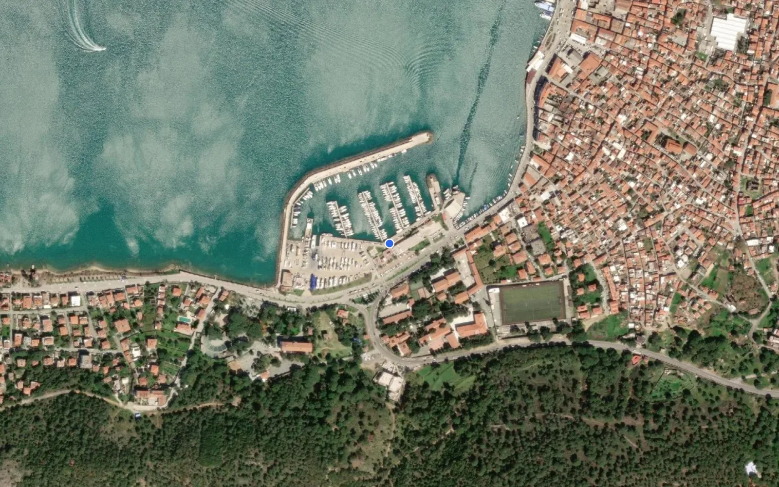 Satellite and nautical chart view of Setur Ayvalik Marina