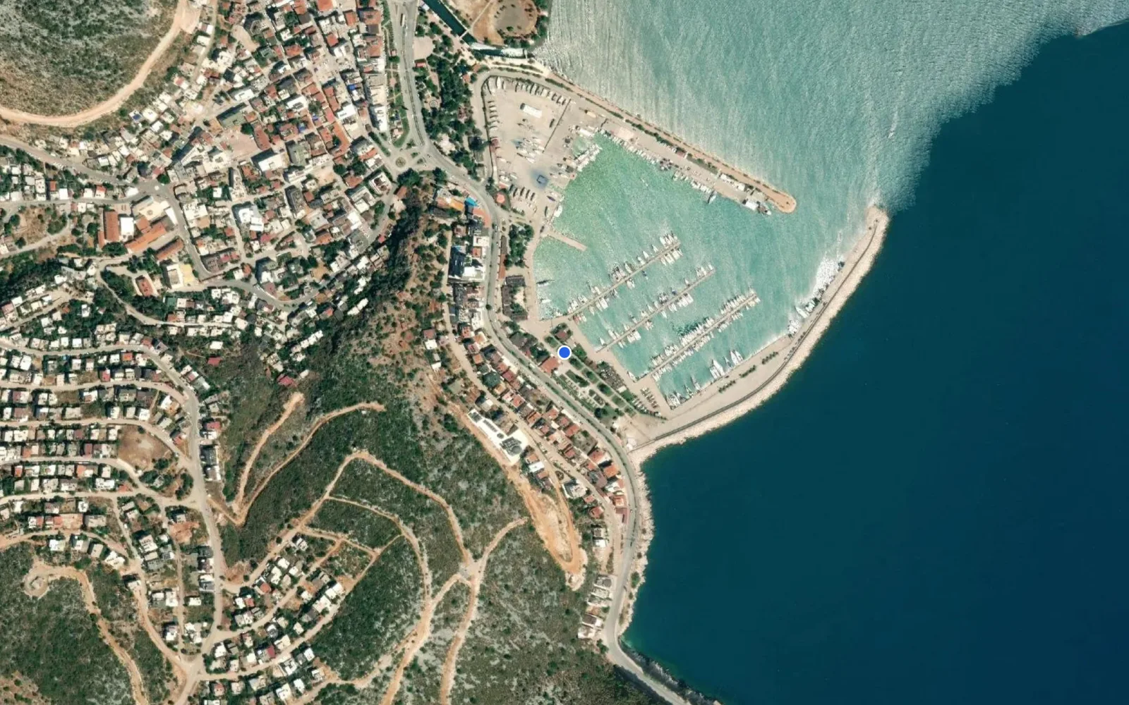 Satellite and nautical chart view of Setur Finike Marina