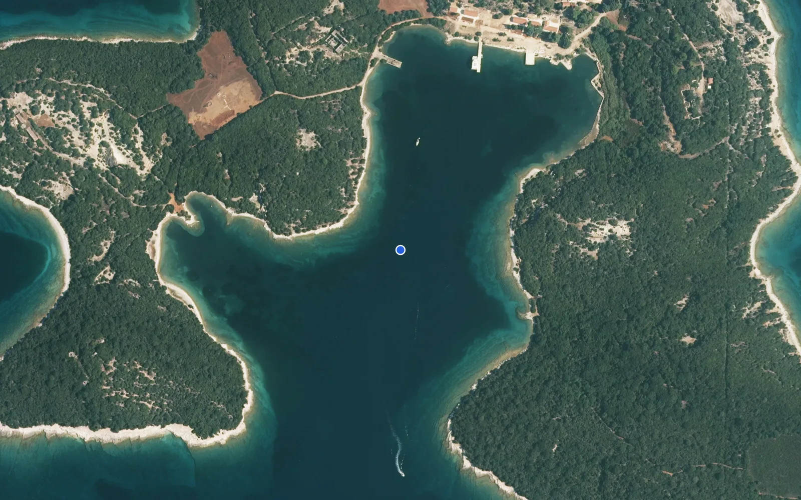 Satellite and nautical chart view of Sv. Mikula