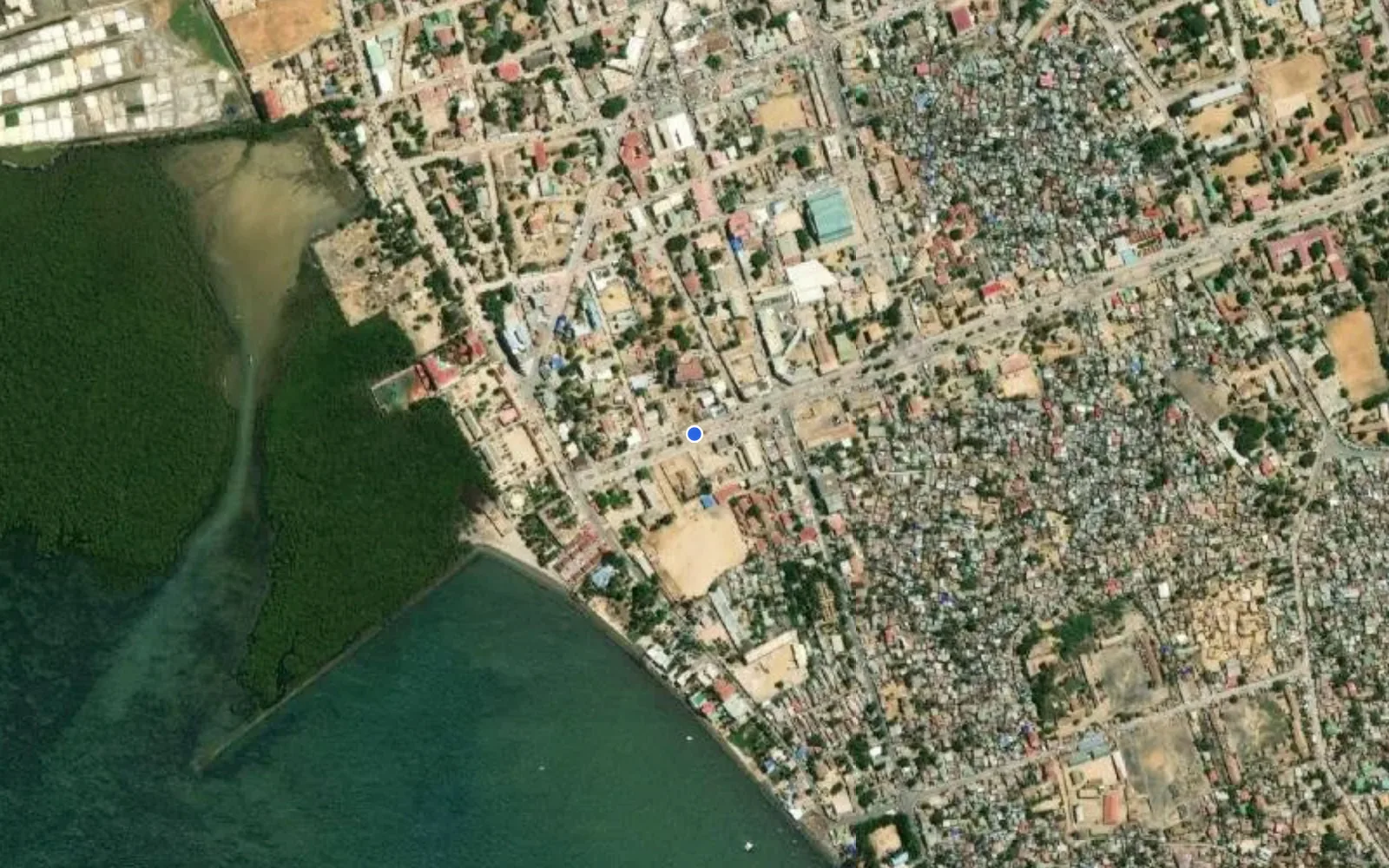 Satellite and nautical chart view of Toliara Marina