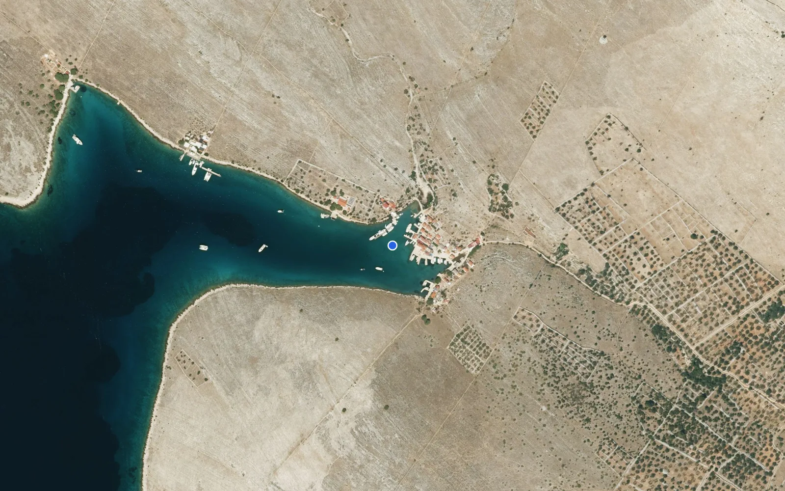 Satellite and nautical chart view of Vrulje