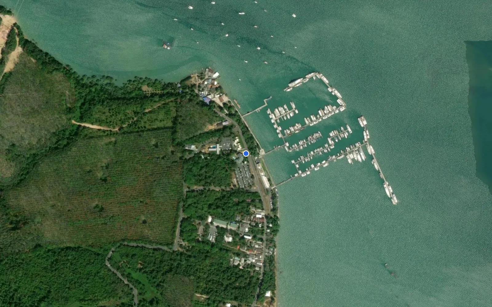 Satellite and nautical chart view of Yacht Haven Marina Phuket
